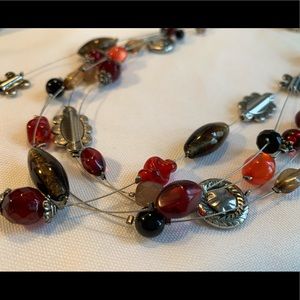 Lia Sophia Multi Strand Beaded Necklace